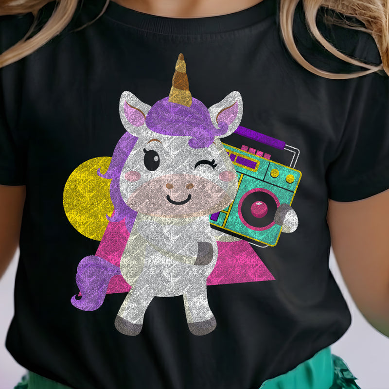 Boombox Unicorn - DTF Transfer