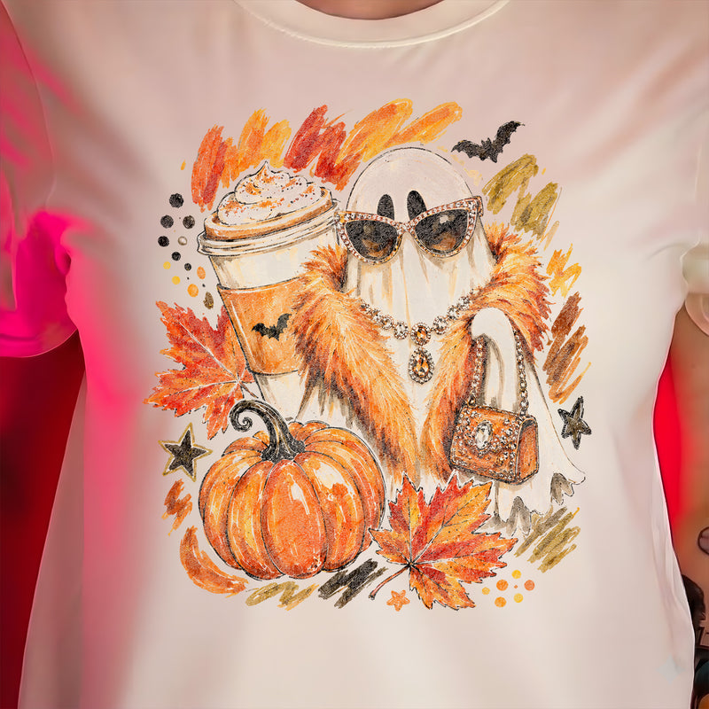 Boujee Autumn Ghost Glam Pumpkin Spice - DTF Transfer