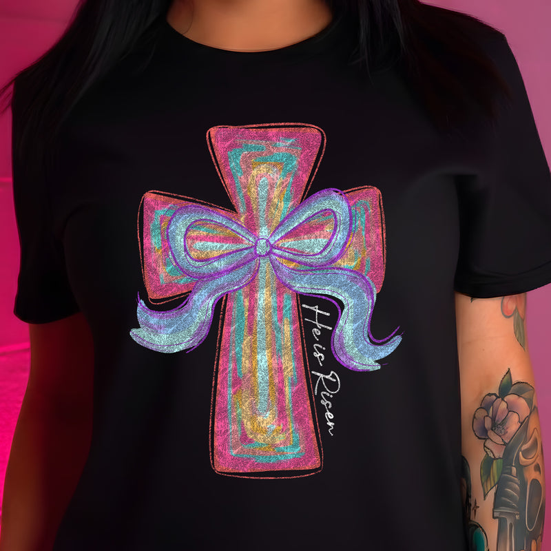 Brushstroke Cross And Bow - DTF Transfer