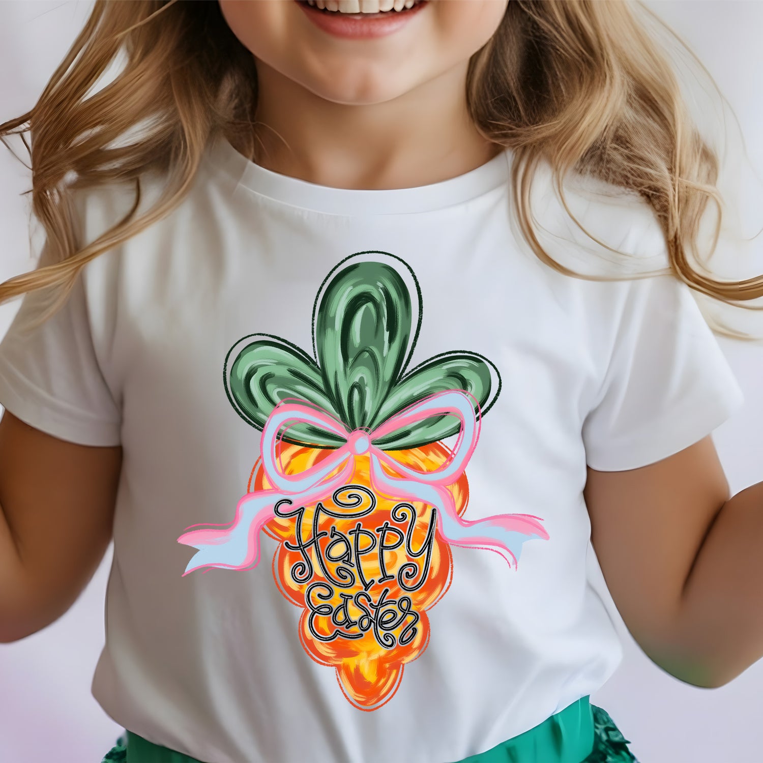 Brushstroke Happy Easter Carrot - DTF Transfer