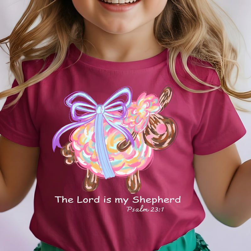 Brushstroke Lord Is My Shepherd Lamb - DTF Transfer