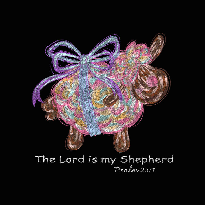 Brushstroke Lord Is My Shepherd Lamb - DTF Transfer