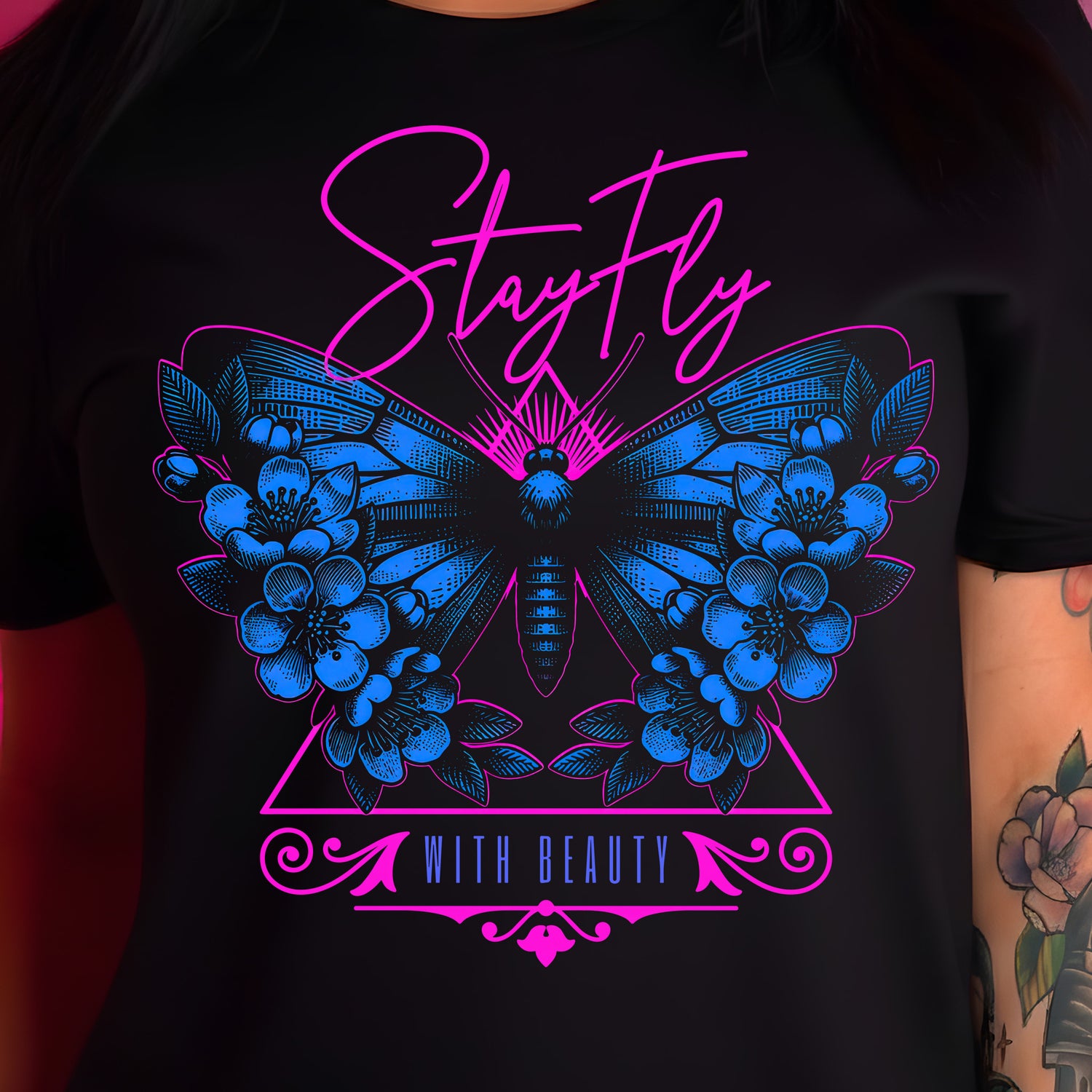 Stay Fly with Beauty Butterfly - DTF Transfer