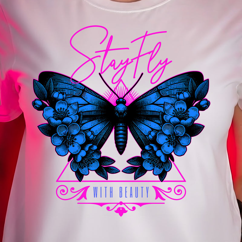 Stay Fly with Beauty Butterfly - DTF Transfer