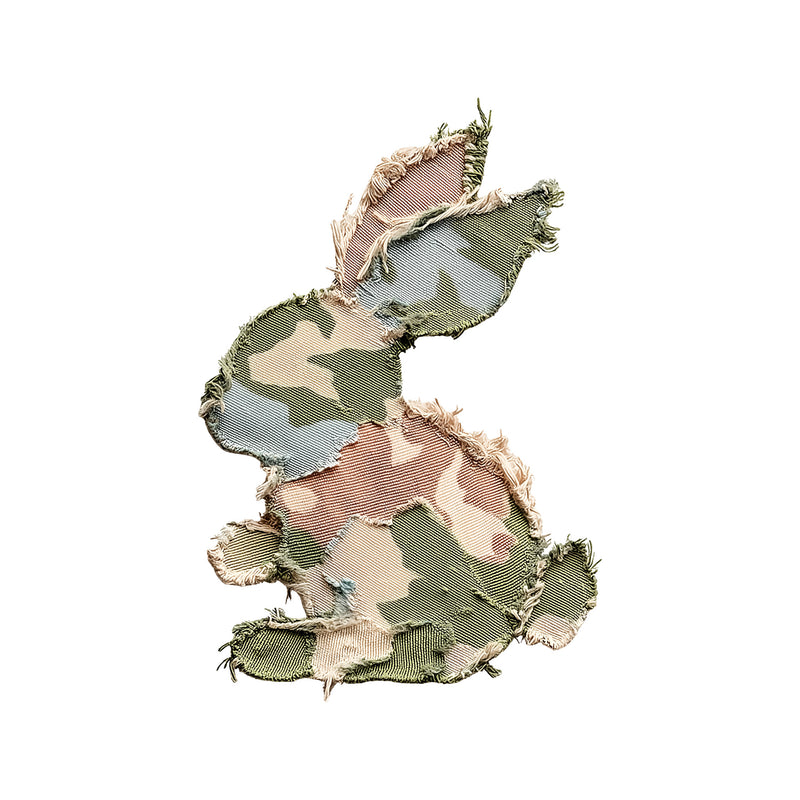 Frayed Canvas Camo Bunny - DTF Transfer