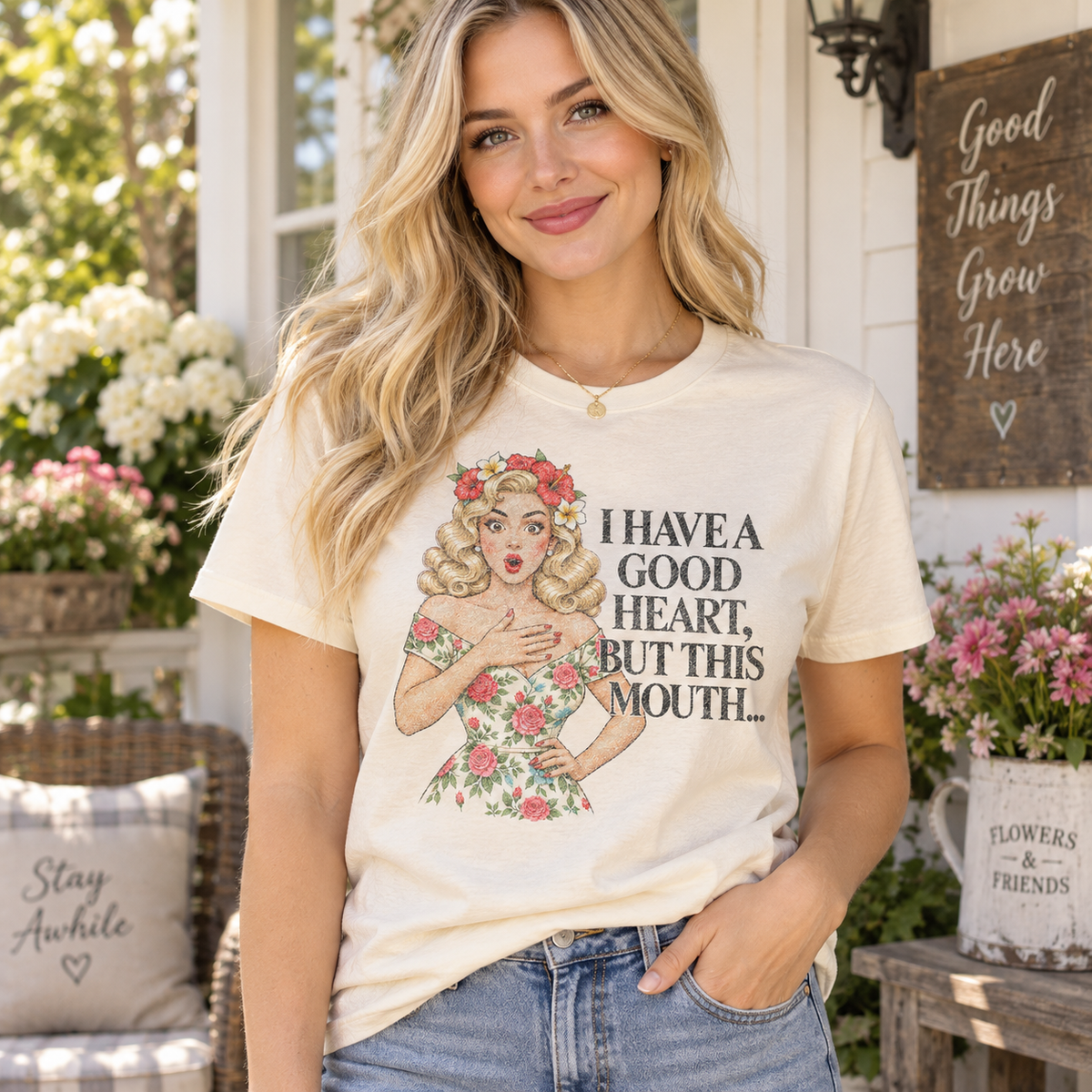 Good Heart, Bad Mouth - DTF Transfer