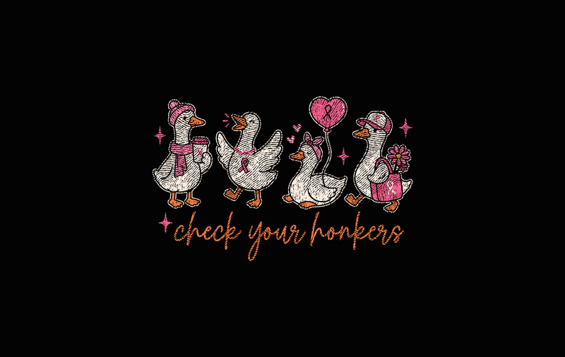 Cute Goose Squad Pink Awareness DTF Transfer