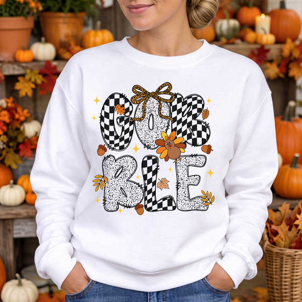 Leopard Bow & Cute Turkey DTF Transfer
