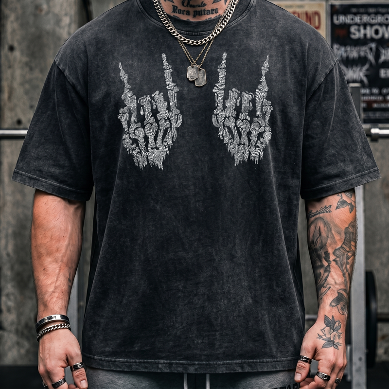 Skeletal Rock Hands - DTF Transfer