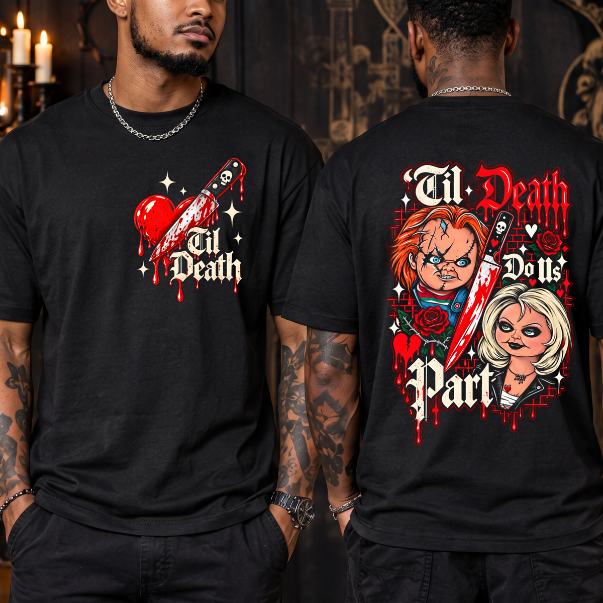 Til Death Do Us Part - Traditional Tattoo Gothic DTF Transfer