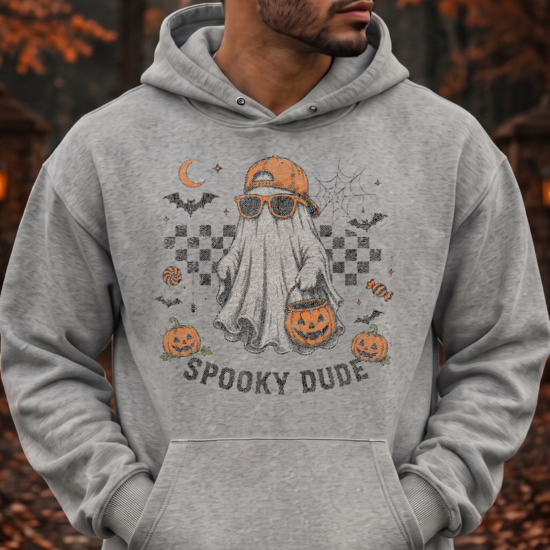 Spooky Dude Checkered Cool Ghost - DTF Transfer