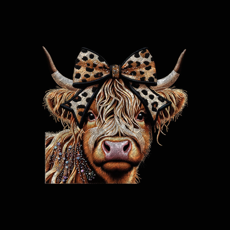 Faux Gemstones - Highland Cow - DTF Transfer
