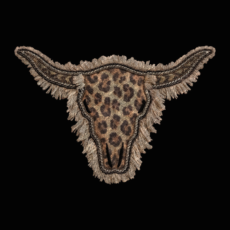 Boho Leopard & Fringe Longhorn - DTF Transfer