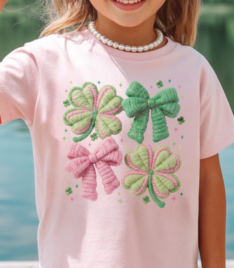 Knit Bows And Shamrocks - DTF Transfer