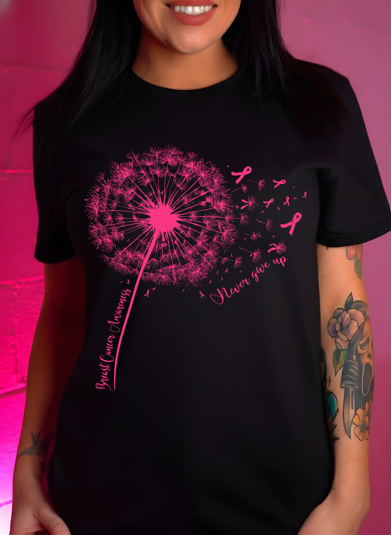 Breast Cancer Dandelion - DTF Transfer