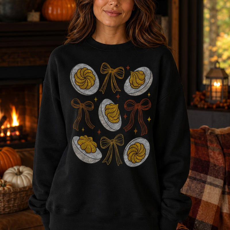 Deviled Eggs & Ribbon Bows Thanksgiving - DTF Transfer
