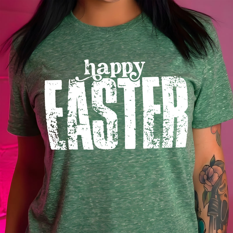 Distressed Happy Easter - DTF Transfer
