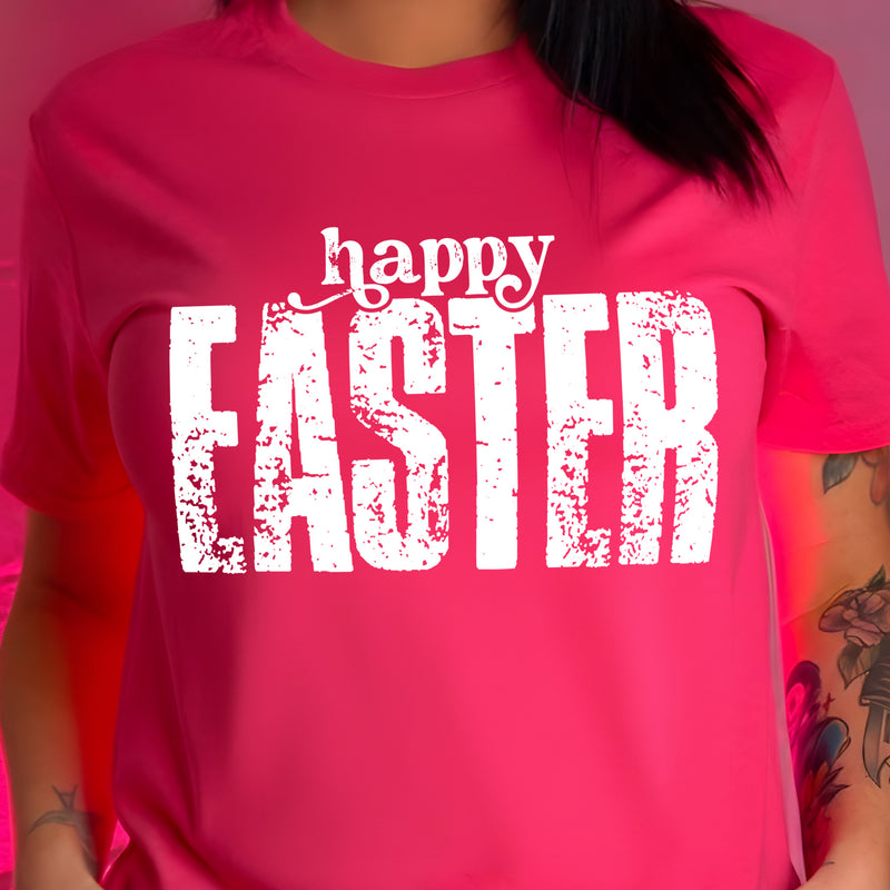 Distressed Happy Easter - DTF Transfer