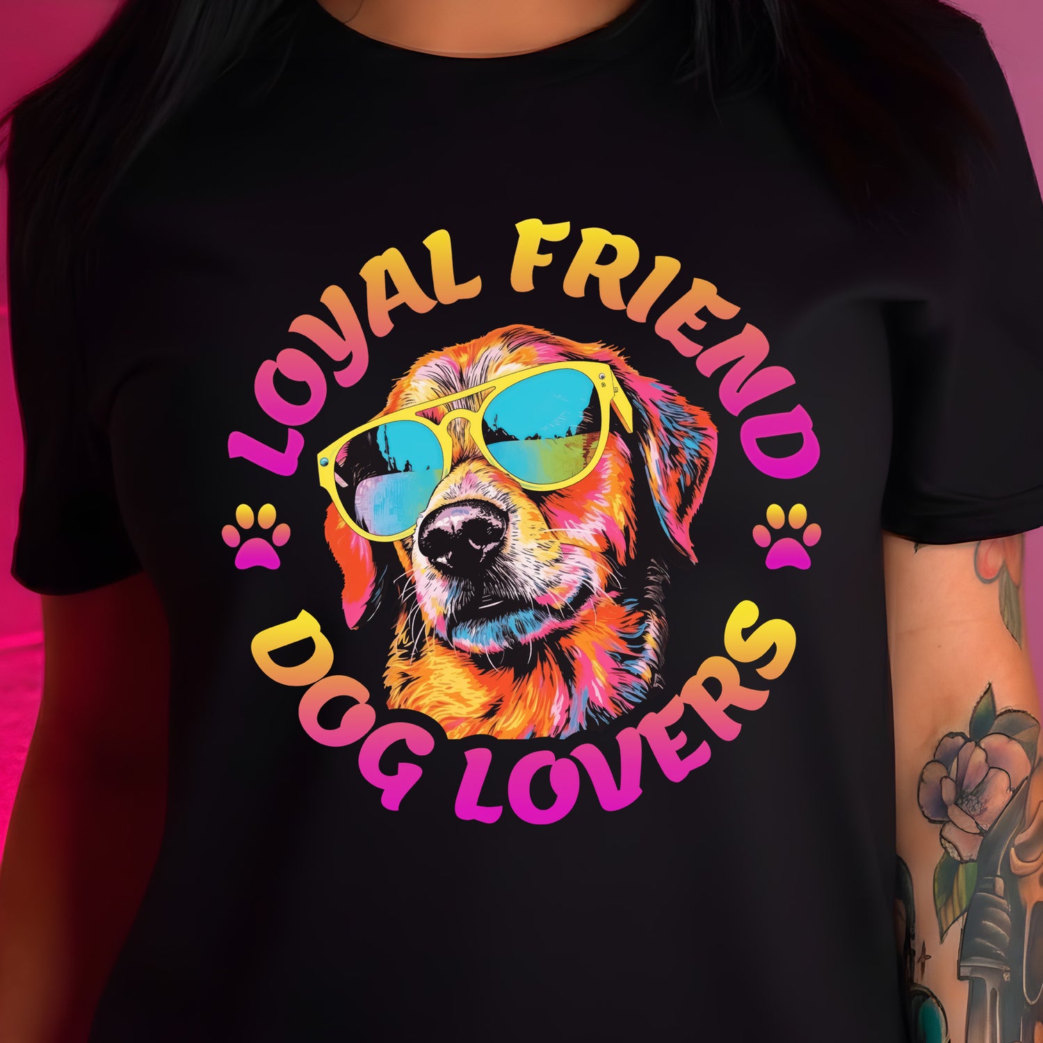 Neon Bestie Dog Lovers - DTF Transfer