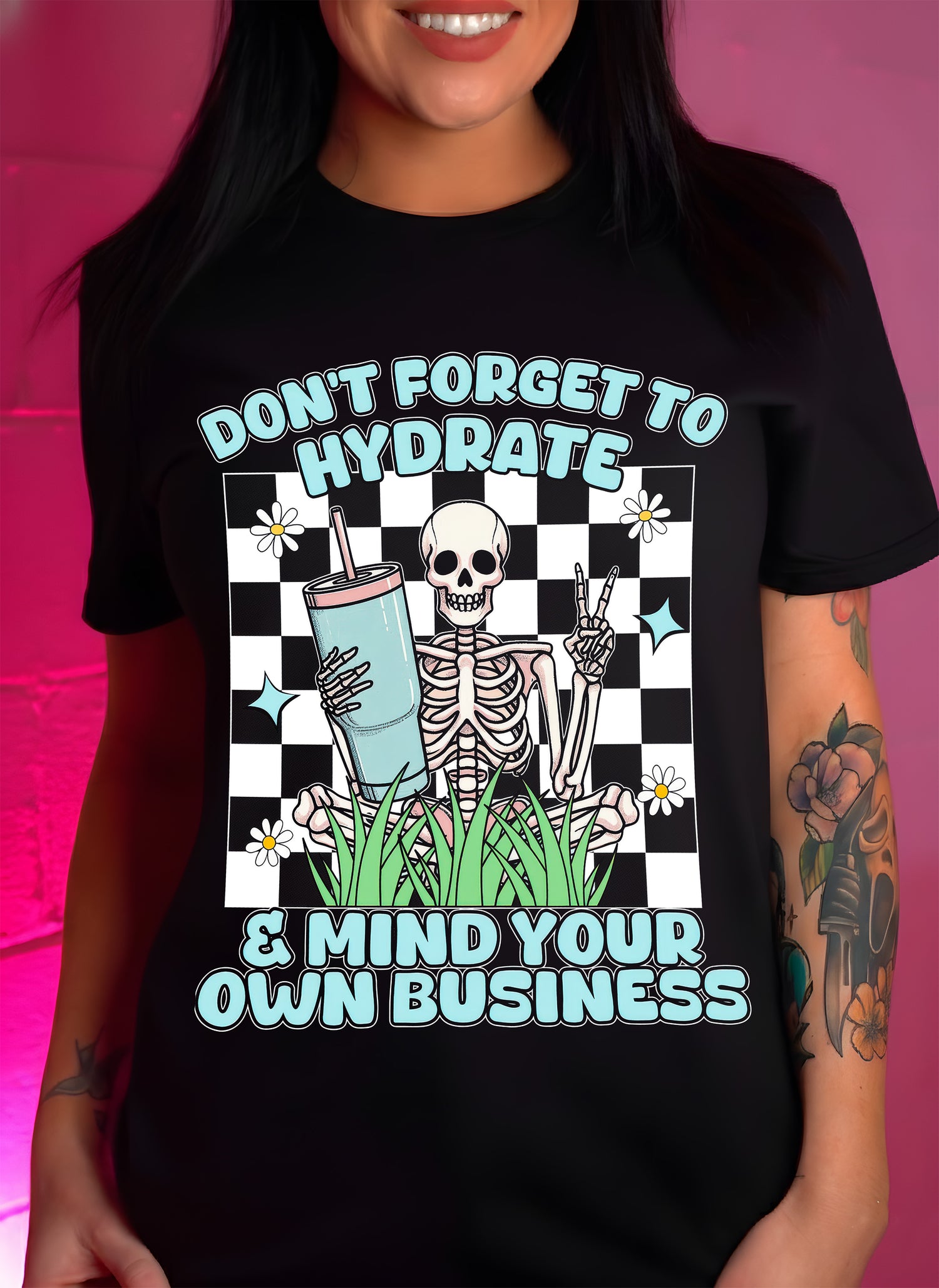 Liquid Zen: The "Mind Your Business" Skeleton - DTF Transfer