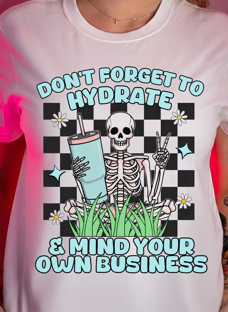 Liquid Zen: The "Mind Your Business" Skeleton - DTF Transfer