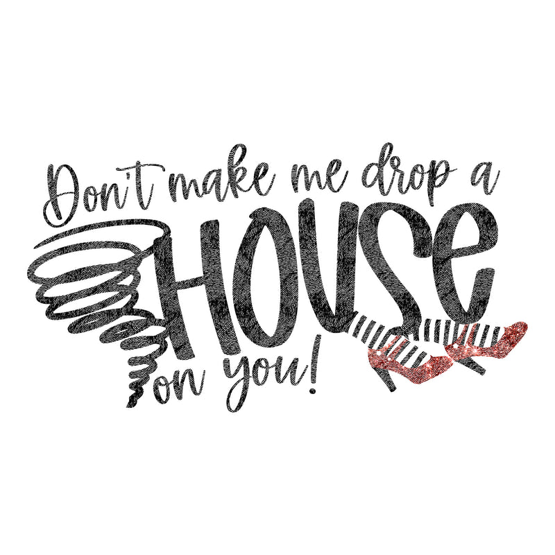 Don't Make Me Drop A House On You - DTF Transfer