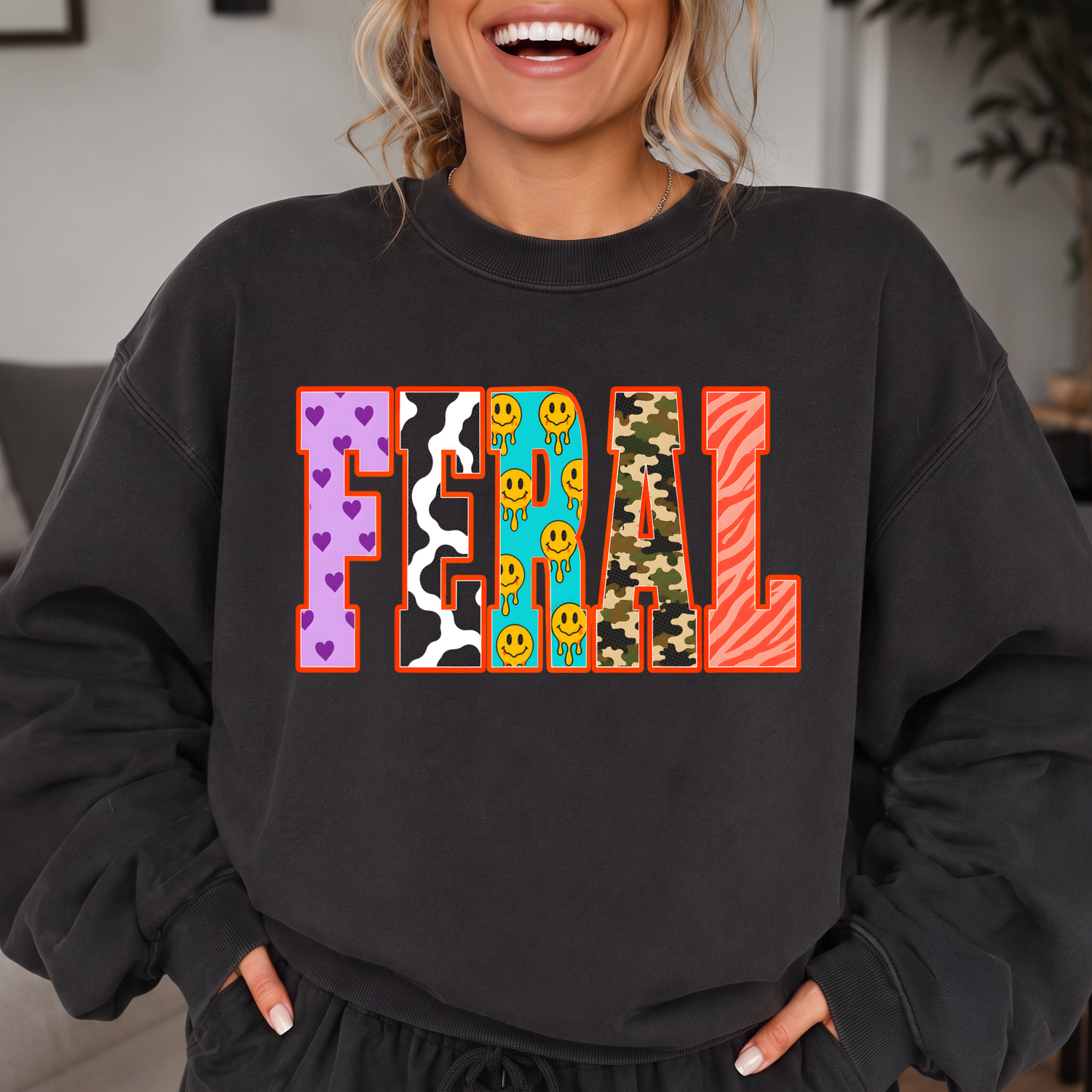FERAL Mixed-Pattern Varsity - DTF Transfer