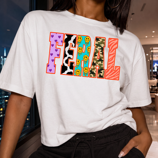 FERAL Mixed-Pattern Varsity - DTF Transfer