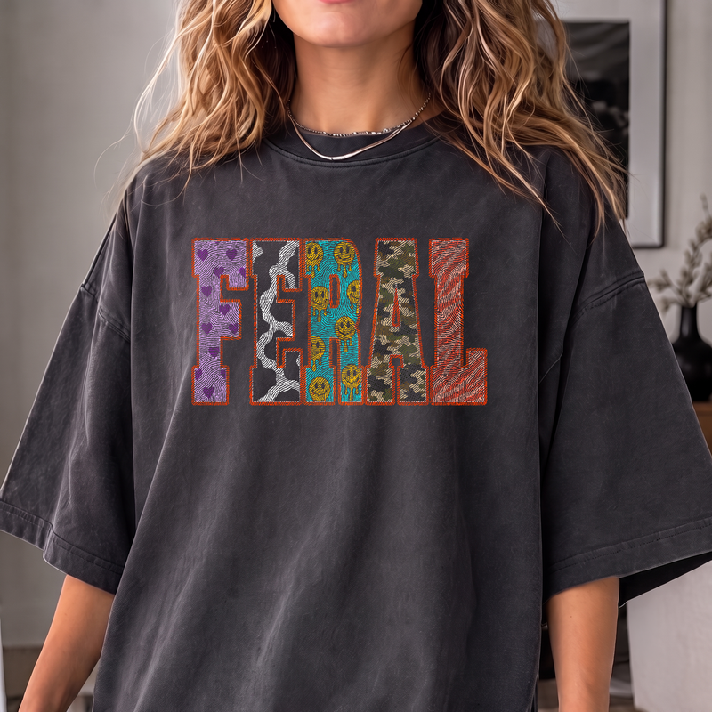 FERAL Mixed-Pattern Varsity - DTF Transfer