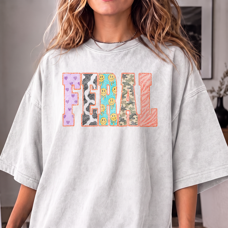 FERAL Mixed-Pattern Varsity - DTF Transfer