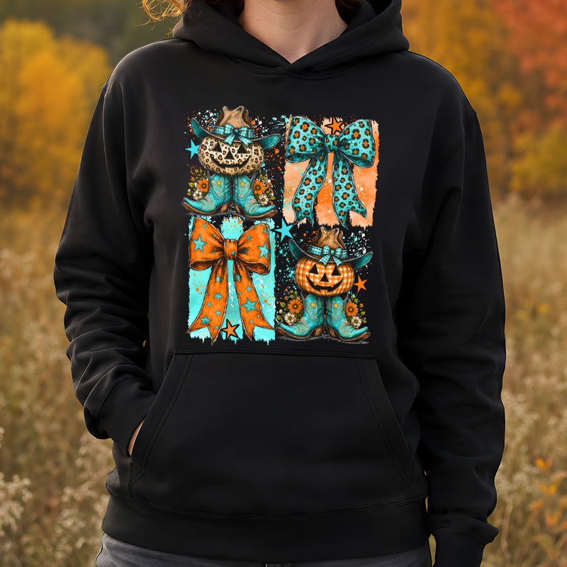 Fall Bows & Boots Western Collage - DTF Transfer