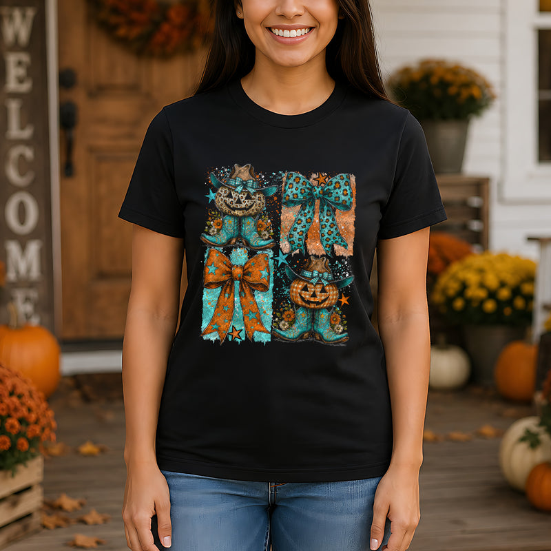 Fall Bows & Boots Western Collage - DTF Transfer