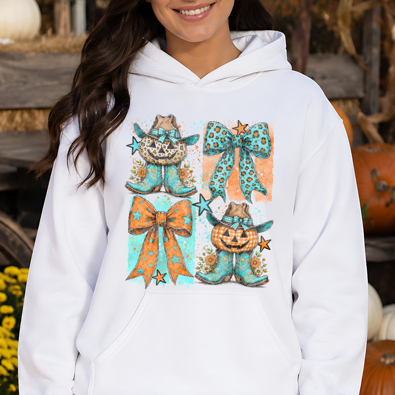 Fall Bows & Boots Western Collage - DTF Transfer