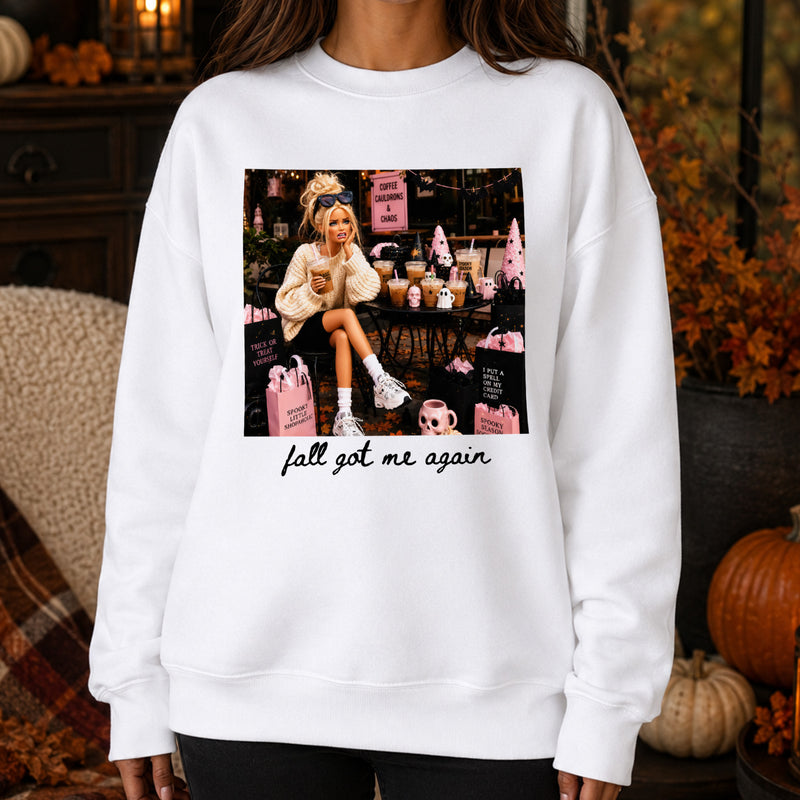 Fall Got Me Again, Pink Spooky Shopaholic - DTF Transfer