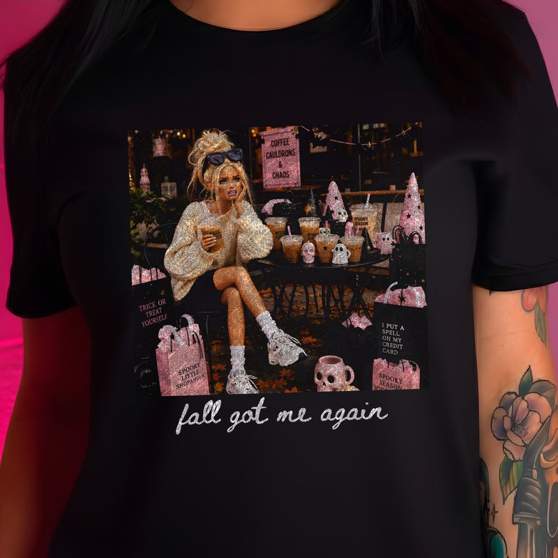 Fall Got Me Again, Pink Spooky Shopaholic - DTF Transfer