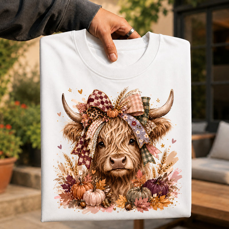 Fall Highland Cow - DTF Transfer