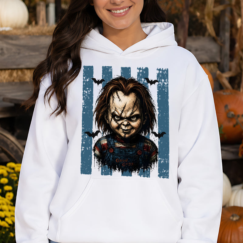 Striped With Bats - Chucky - DTF Transfer