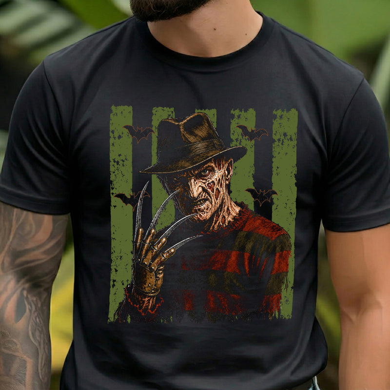 Striped With Bats: Freddy Krueger - DTF Transfer