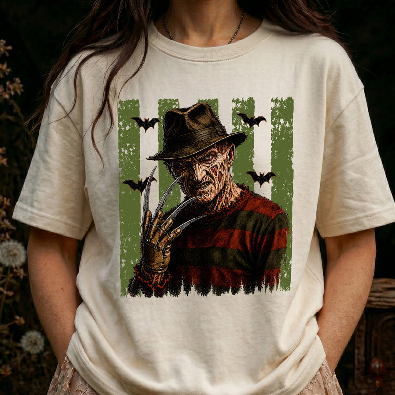 Striped With Bats: Freddy Krueger - DTF Transfer