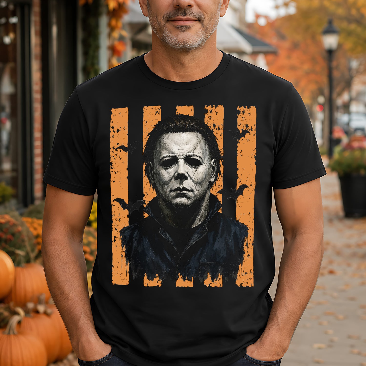 Vintage Striped Michael Myers - DTF Transfer