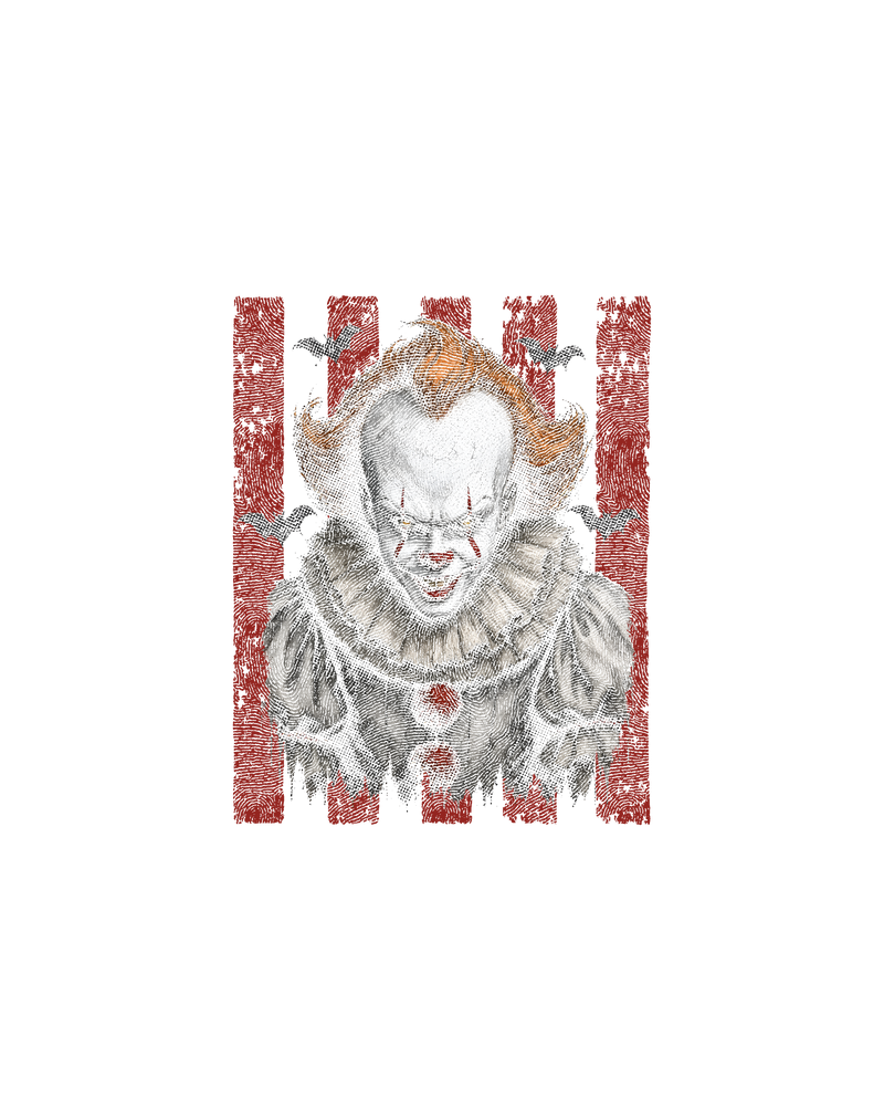 Distressed Red Stripes & Bats DTF Transfer