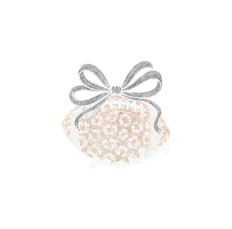 Faux Glitter Leopard Football with Bow - DTF Transfer