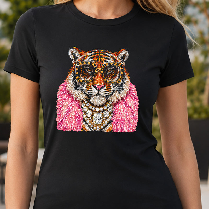 Boujee Faux Sparkly Tiger - DTF Transfer