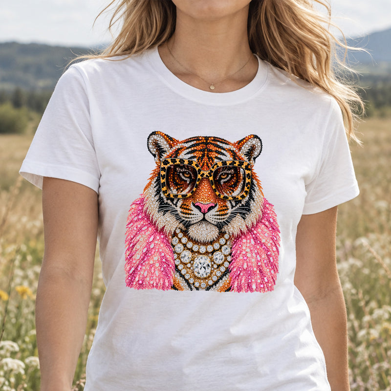 Boujee Faux Sparkly Tiger - DTF Transfer