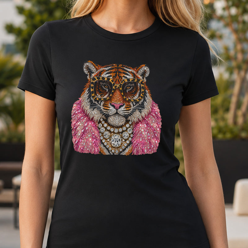 Boujee Faux Sparkly Tiger - DTF Transfer