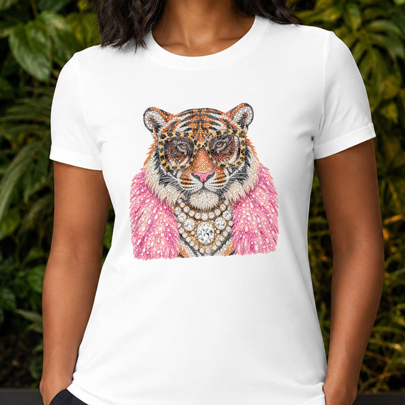 Boujee Faux Sparkly Tiger - DTF Transfer