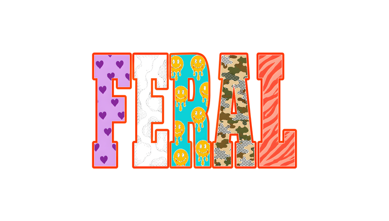 FERAL Mixed-Pattern Varsity - DTF Transfer