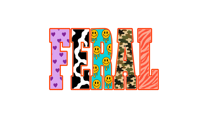 FERAL Mixed-Pattern Varsity - DTF Transfer