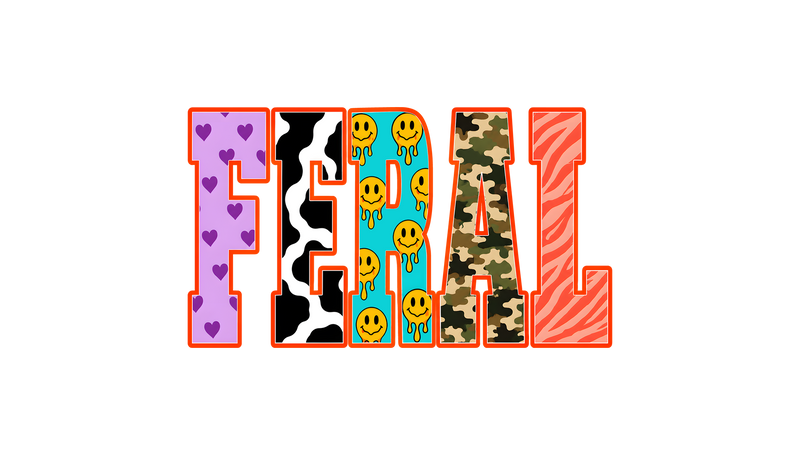 FERAL Mixed-Pattern Varsity - DTF Transfer
