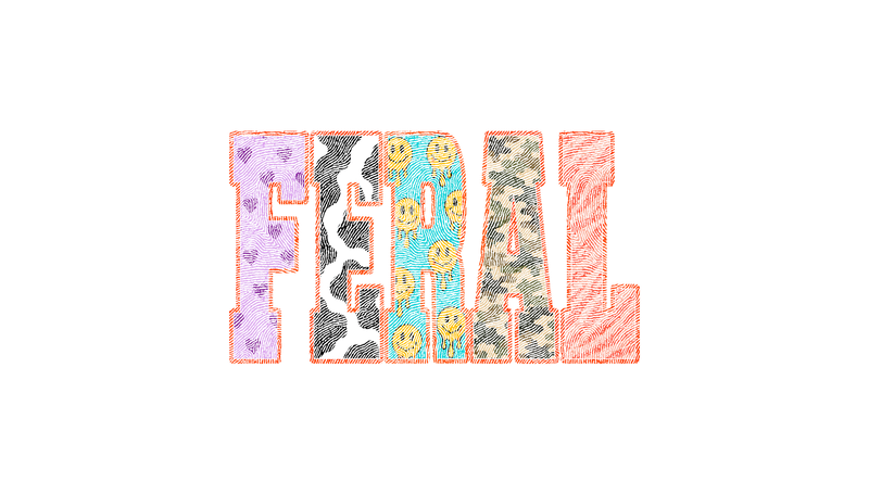 FERAL Mixed-Pattern Varsity - DTF Transfer